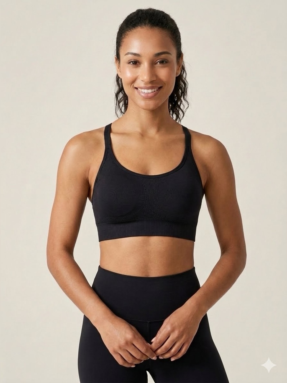 Under Armour Black Seamless Sports Bra with Racerback